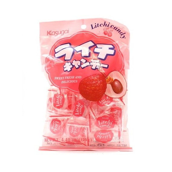 Bonbons durs au goût de litchi KASUGAI 102g