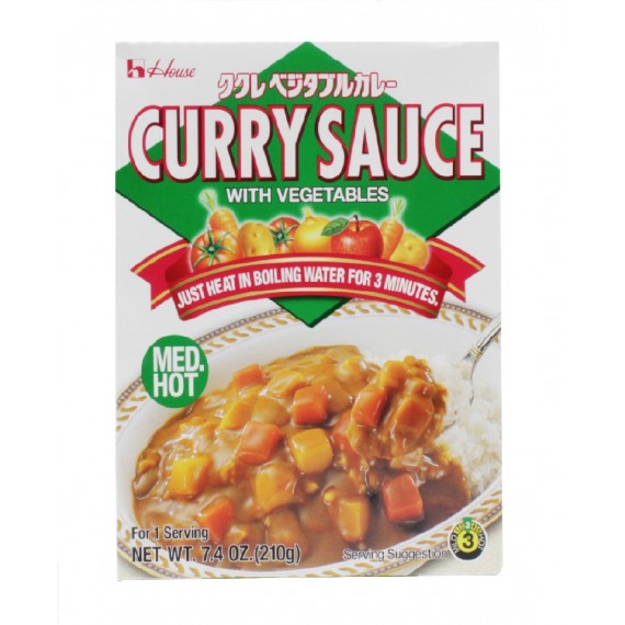Curry Végétarien Instantané mi-fort HOUSE 210g - mon panier d'asie