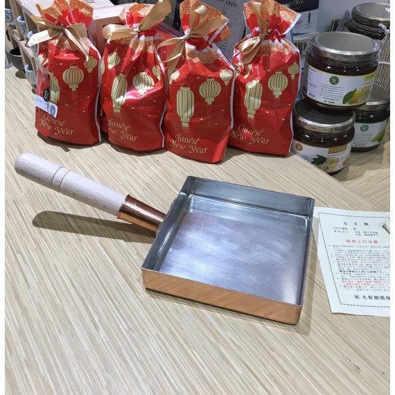Poêle carrée en cuivre pour tamagoyaki omelette japonaise 15*15cm