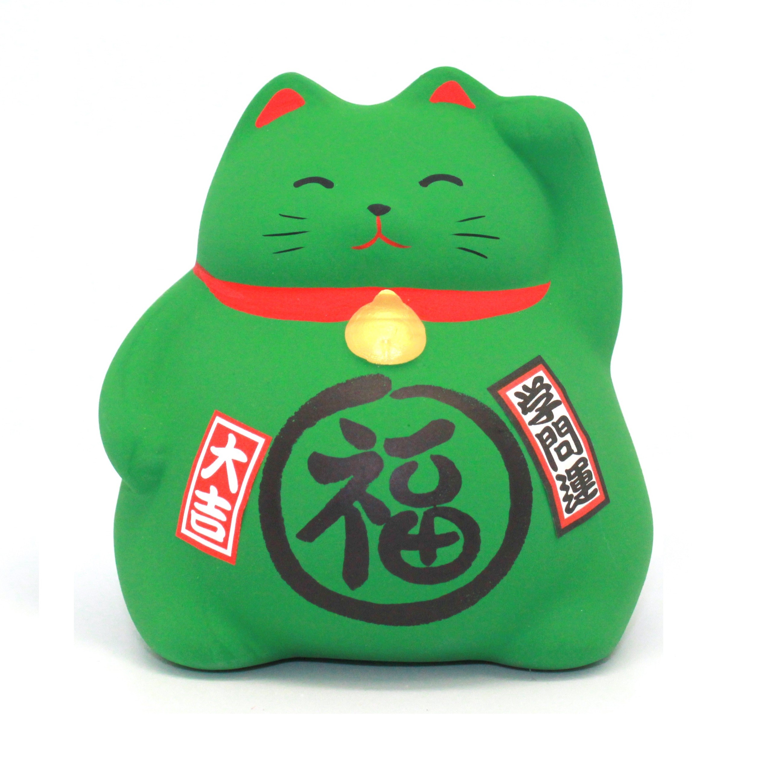 Porte-bonheur Chat vert - Mon Panier d'Asie